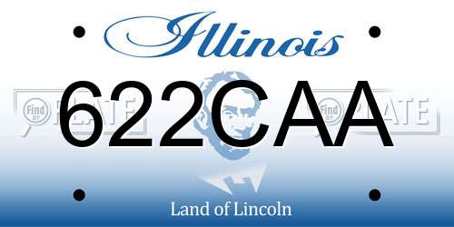 622CAA Illinois License Plate