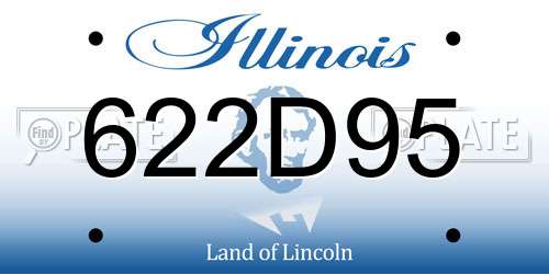 622D95 Illinois License Plate