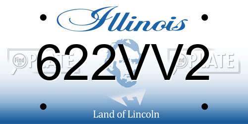 622VV2 Illinois License Plate