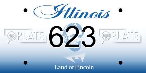 623 Illinois License Plate