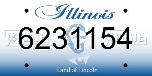 6231154 Illinois License Plate