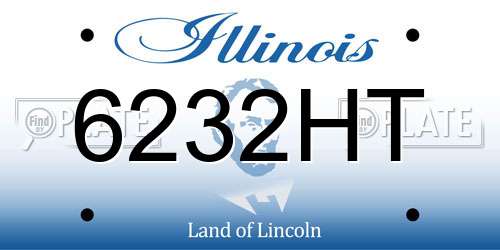 6232HT Illinois License Plate