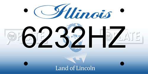 6232HZ Illinois License Plate