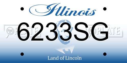 6233SG Illinois License Plate