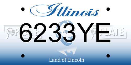 6233YE Illinois License Plate
