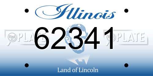 62341 Illinois License Plate