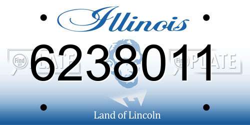 6238011 Illinois License Plate