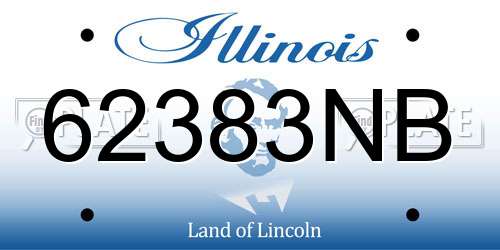 62383NB Illinois License Plate