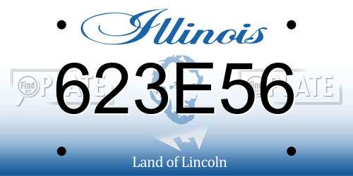 623E56 Illinois License Plate