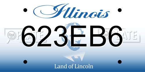 623EB6 Illinois License Plate