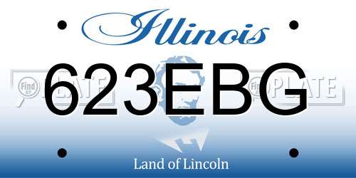 623EBG Illinois License Plate