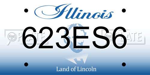 623ES6 Illinois License Plate