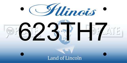 623TH7 Illinois License Plate