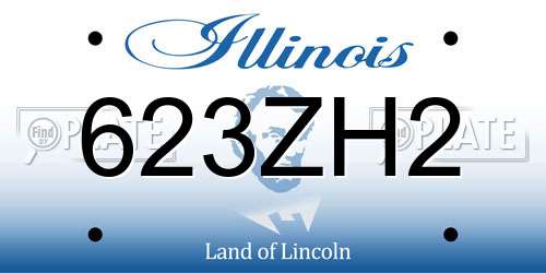 623ZH2 Illinois License Plate