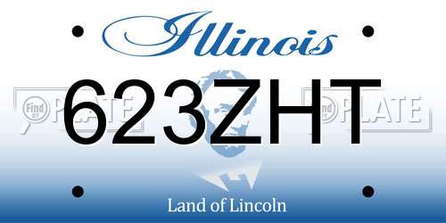 623ZHT Illinois License Plate