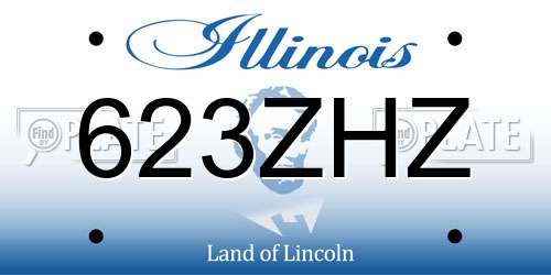 623ZHZ Illinois License Plate