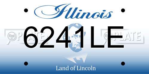 6241LE Illinois License Plate