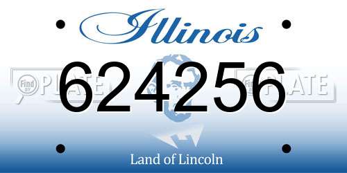 624256 Illinois License Plate