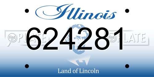 624281 Illinois License Plate