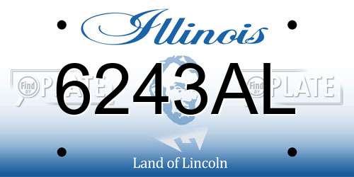 6243AL Illinois License Plate