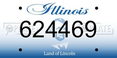 624469 Illinois License Plate