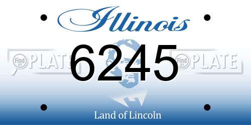 6245 Illinois License Plate