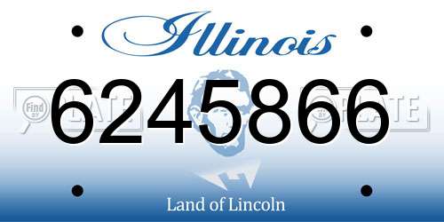 6245866 Illinois License Plate