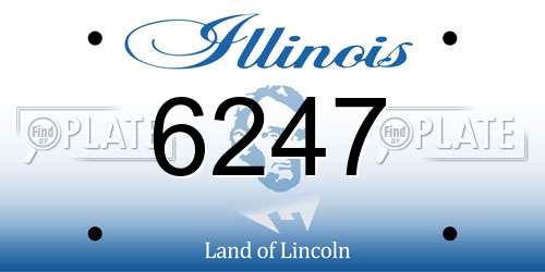 6247 Illinois License Plate