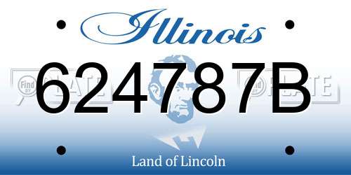 624787B Illinois License Plate