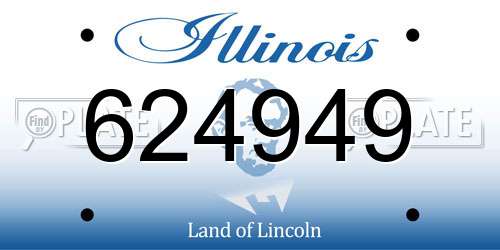 624949 Illinois License Plate