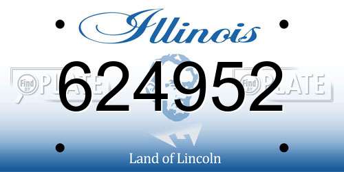 624952 Illinois License Plate