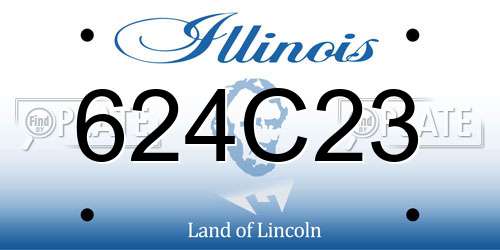 624C23 Illinois License Plate