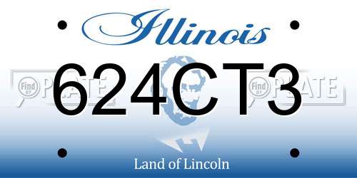 624CT3 Illinois License Plate