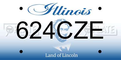 624CZE Illinois License Plate