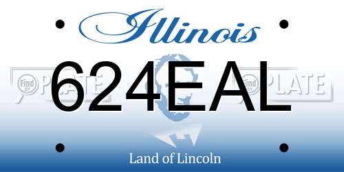 624EAL Illinois License Plate