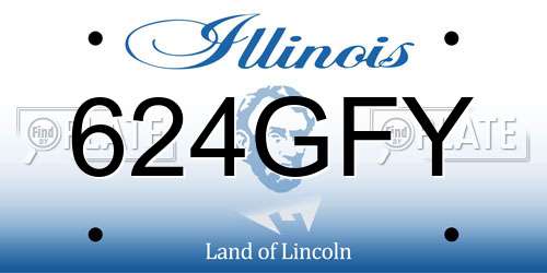 624GFY Illinois License Plate