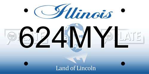 624MYL Illinois License Plate
