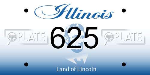 625 Illinois License Plate