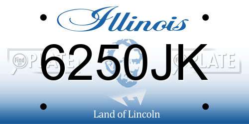 6250JK Illinois License Plate