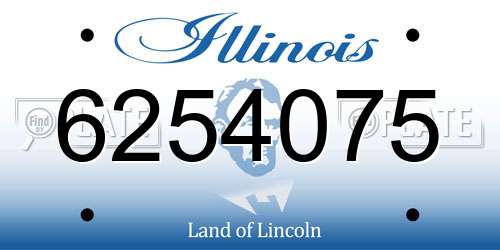 6254075 Illinois License Plate