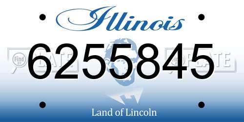 6255845 Illinois License Plate
