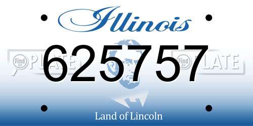 625757 Illinois License Plate