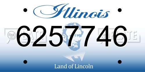 6257746 Illinois License Plate