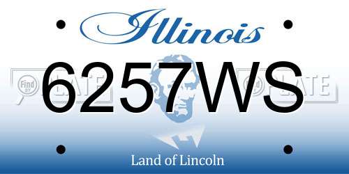 6257WS Illinois License Plate