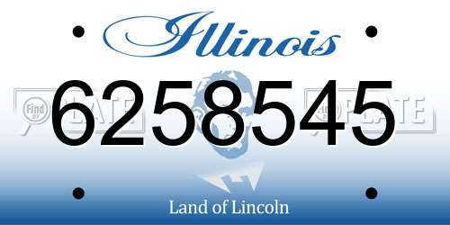 6258545 Illinois License Plate