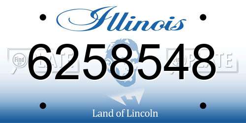 6258548 Illinois License Plate