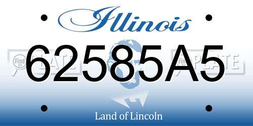 62585A5 Illinois License Plate