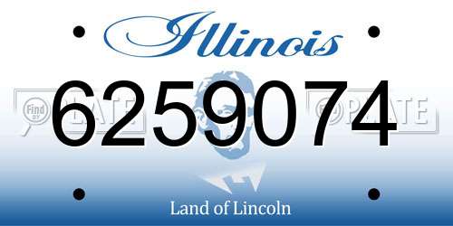 6259074 Illinois License Plate
