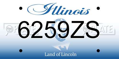 6259ZS Illinois License Plate