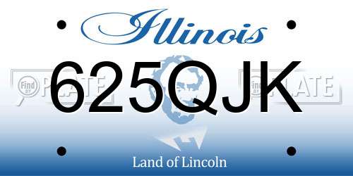 625QJK Illinois License Plate